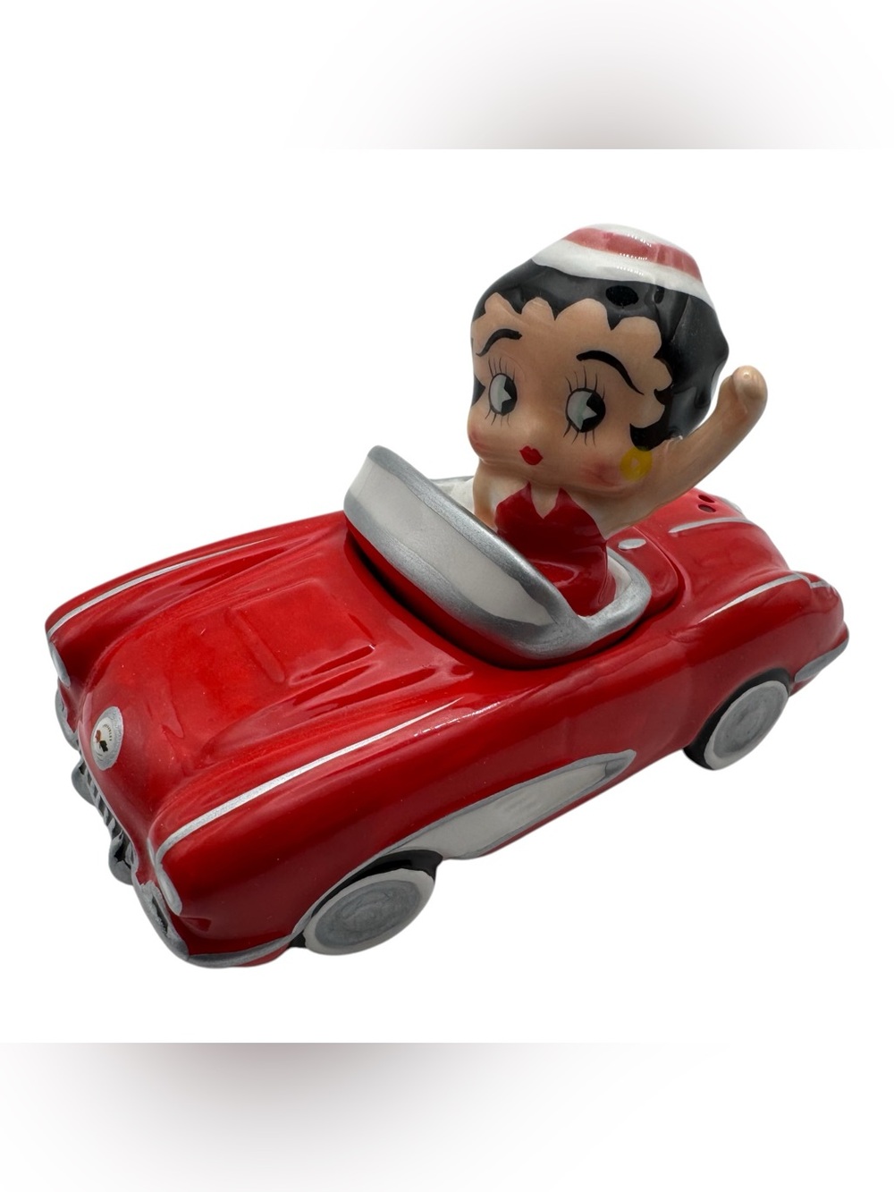 Vintage Vandor Betty Boop 1958 Corvette Salt & Pepper Shakers NIB GM Licensed